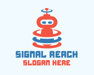 Cute Robot Signal logo design