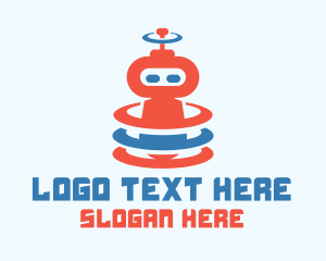 Technological - Cute Robot Signal logo design