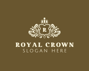 Crown Monarchy Royal Shield logo design