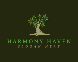 Human Tree Leaves logo