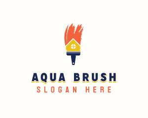 Paint Brush Painting logo design