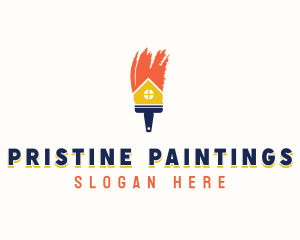 Paint Brush Painting logo design