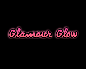 Neon Script Glow logo design