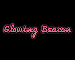 Neon Script Glow logo design