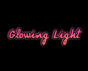 Neon Script Glow logo design