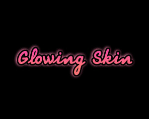 Neon Script Glow logo design