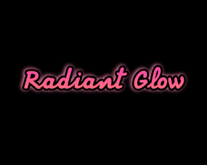 Neon Script Glow logo design