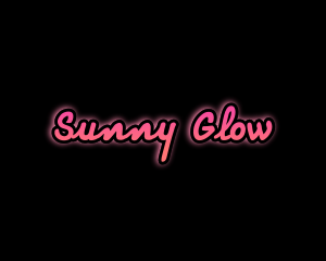 Neon Script Glow logo design