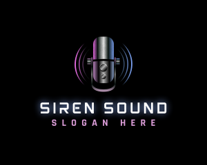 Microphone Sound Podcast logo design