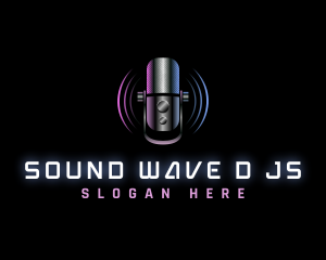 Microphone Sound Podcast logo design