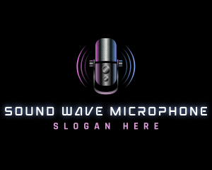 Microphone Sound Podcast logo design