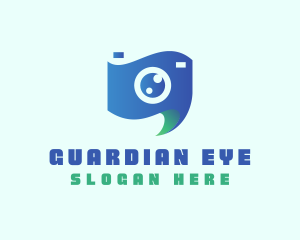 Blue Photography Camera  logo design