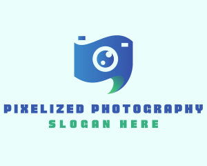 Blue Photography Camera  logo design