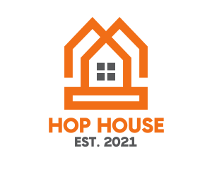 Orange Twin House logo design