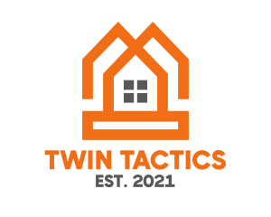 Orange Twin House logo design