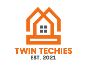 Orange Twin House logo design