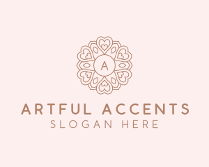 Ornamental Heart Mandala Spa logo design