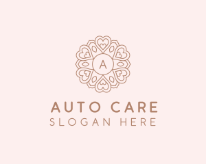 Ornamental Heart Mandala Spa logo design