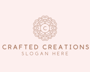 Ornamental Heart Mandala Spa logo design