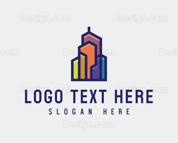 Modern Realtor Cityscape Logo