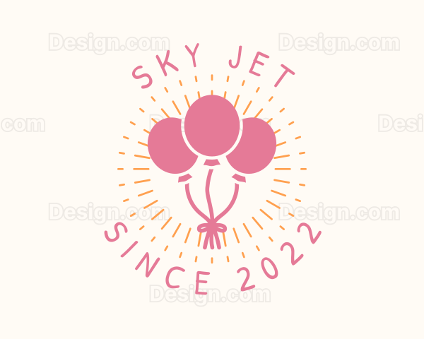 Playful Party Balloons Logo