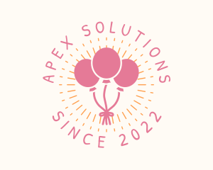 Playful Party Balloons logo design