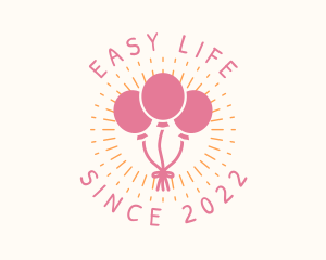 Playful Party Balloons logo design