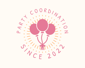 Playful Party Balloons logo design