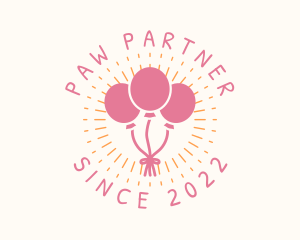 Playful Party Balloons logo design