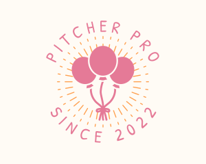 Playful Party Balloons logo design