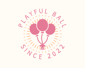 Playful Party Balloons logo design