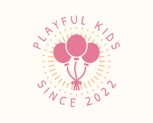 Playful Party Balloons logo design