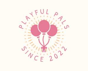 Playful Party Balloons logo design