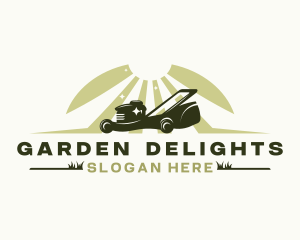 Lawn Mower Garden Cleaning logo design