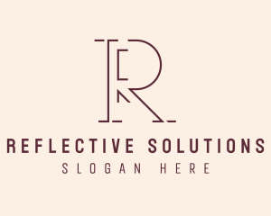 Outline Letter R Company logo design