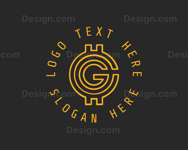 Gold Coin Letter G Logo