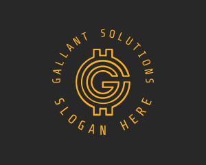 Gold Coin Letter G  logo design