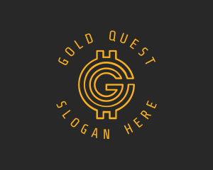 Gold Coin Letter G  logo design