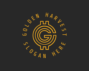 Gold Coin Letter G  logo design