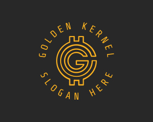 Gold Coin Letter G  logo design