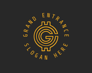 Gold Coin Letter G  logo design