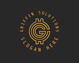 Gold Coin Letter G  logo design