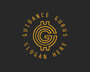 Gold Coin Letter G  logo design