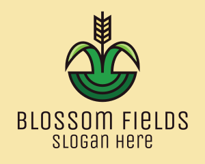 Organic Rice Field  logo design