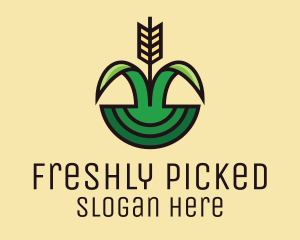 Organic Rice Field  logo design