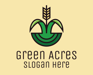 Organic Rice Field  logo design