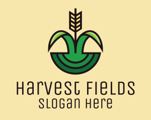 Organic Rice Field  logo design