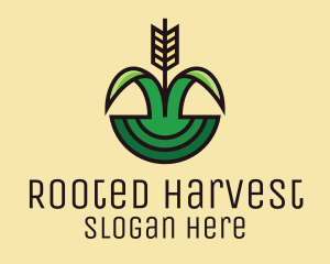 Organic Rice Field  logo design