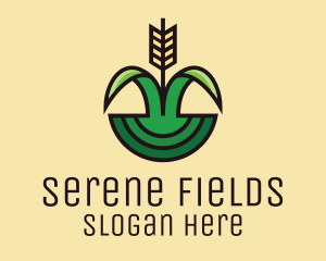 Organic Rice Field  logo design