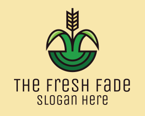 Organic Rice Field  logo design